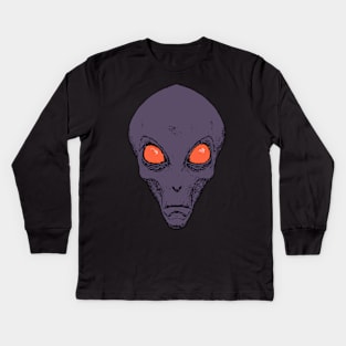 Alien Head Costume Kids Long Sleeve T-Shirt